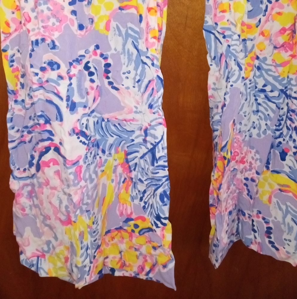 Lily Pulitzer Summer Floral Flared Pants Size S - Picture 3 of 6